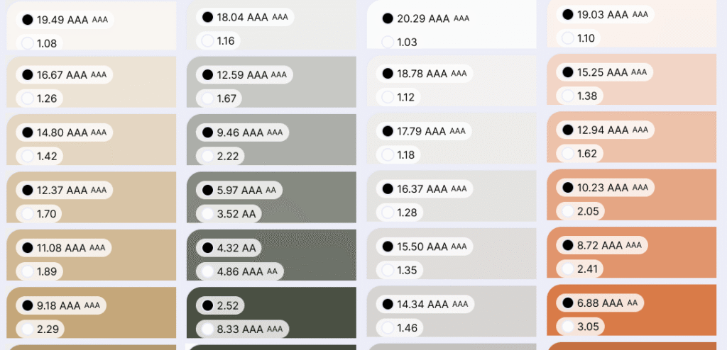 Color Palette for a hairdresser website